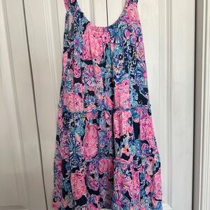 Lilly Pulitzer Pink and Blue Floral Dress